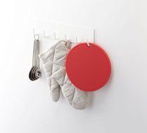 YAMAZAKI home 2951 Aqua Round Trivet, Red N2
