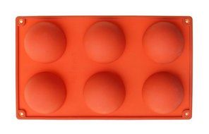 TANGCHU Silicone Muffin Tray Candy Cupcake Jelly Mold 6 Rounds Unit Size: 2.68inch In Diameter;1.37inch In Depth... N3