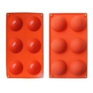 TANGCHU Silicone Muffin Tray Candy Cupcake Jelly Mold 6 Rounds Unit Size: 2.68inch In Diameter;1.37inch In Depth... N4