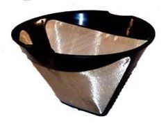 THE ORIGINAL GOLDTONE BRAND Reusable Cone-style #4 10-12 Cup Coffee Filter with Finger Grip