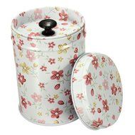 Ztl Vintage Double Cover Tea Caddy Box Container Food Storage Tin Boxes Case Canisters & Jars N2