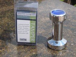 RSVP Stainless Steel Espresso Tamper 49mm Clear NEW