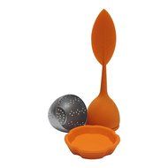 Tea Leaf Infuser Set, Silicone Long handle, Stainless Steel Base, Drip Tray,Perfect Cup Of Loose Tea. Guaranteed... N8