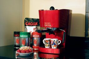 Gaggia 102534 Espresso-Color Semi-Automatic Espresso Machine, Red N3
