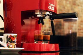 Gaggia 102534 Espresso-Color Semi-Automatic Espresso Machine, Red N4