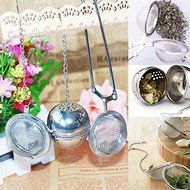 Genenic Squeeze Locking Infuser Spice Leaves Stainless Steel Strainer Tea Ball Mesh Filter N6