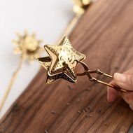 Creativity Gold Stainless Steel Quality Tea Infuser Clip - Star / Moon / Sun / Shell / Teapot N18