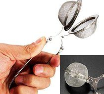 Genenic Squeeze Locking Infuser Spice Leaves Stainless Steel Strainer Tea Ball Mesh Filter N7