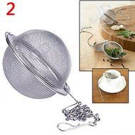 Genenic Squeeze Locking Infuser Spice Leaves Stainless Steel Strainer Tea Ball Mesh Filter N8