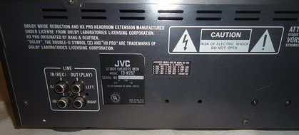 JVC TD-W207 Recordable Stereo Double Cassette Tape Deck With DDRP Dynamic Detection Recording Processor - Japan N4