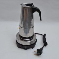 450ml Espresso Moka Coffee Pot Trickling Filter Stainless Steel Electric Pot N3