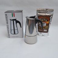 450ml Espresso Moka Coffee Pot Trickling Filter Stainless Steel Electric Pot N4