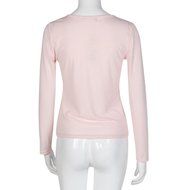 Bandage Blouse,Laimeng Women Cotton Blend Autumn Winter Strap Casual Shirt T-shirt Top Blouse (M, Gray) N11
