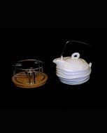 SEAVER Modern Tea Warmer with Bambo Base N2