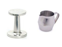 RSVP Tamper and Endurance Espresso 10oz Stainless Steel Frothing Steaming Pitcher