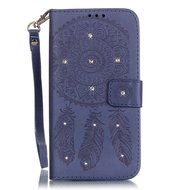 iPhone 7 Case, PHEZEN Dream Catcher Design Bling Diamond PU Leather Wallet Case [Magnetic Closure] [Credit Card... N38