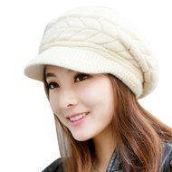 Orangesky Women Skullies Beanies Knitted Hats (Beige) N4