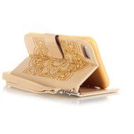 iPhone 7 Case, PHEZEN Dream Catcher Design Bling Diamond PU Leather Wallet Case [Magnetic Closure] [Credit Card... N40