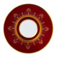Wedgwood Anthemion Ruby Tea Saucer, Red