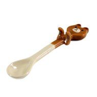 Coffee Scoops Novelty Funny Animal Ceramic Tableware Coffee Spoons Stirring Spoon Sugar Spoon (Brown,Bear) N4