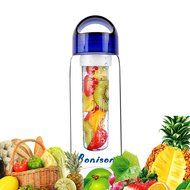 Blue 23 OZ Sporty Tritan Fruit Infuser Water Bottle,for home,hike,camp,sport,office,school, Leak Proof,With Handle... N8