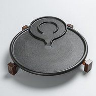 CCWY Luck Black ceramic gongfu tea tray tray Office sea drainage tea tea tray,Change tray