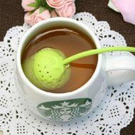 1Pc Silicone Rose Design Tea Leaf Strainer Herb Spice Infuser Teacup Teapot Cup Filter Random Color N3