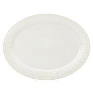 Lenox French Perle Groove Oval Platter, Ice Blue N2