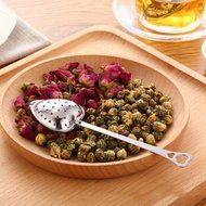 Tea Filter Long Grip Stainless Steel Mesh Heart Shaped Tea Strainer Spoon, Set of 10 Tea Infuser Spoon