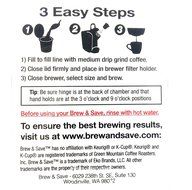 Brew and Save Refillable K Cup for Keurig Brewers, 8-Count N7