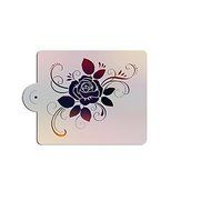 Y&XL&H Square Rose Design 5# Large Fondant Stencil,Cake Top Stencil Template,Wedding Cake Wall Stencils,Valentines N2