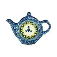 Polish Pottery Teapot Teabag Holder Boleslawiec Poland Traditional Stoneware Pattern 766-2004