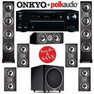 Polk Audio TSi 500 7.1 Home Theater Speaker System with Onkyo TX-NR757 7.2-Ch Network AV Receiver