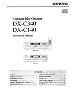 Onkyo DX-C340 6 Disc Compact Disc CD Changer Complete With Remote and Instruction Manual