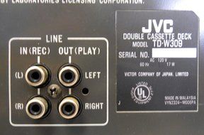 JVC TD-W309 Double Cassette Deck w/ DDRP Dynamics Detectopm Recording Processor N4