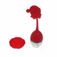GOOTRADES Silicone Santa Claus Tea Filter tea Infuser Tea Filter Xmas Gift (pack of 2) (Red) N2