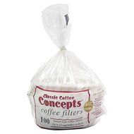 Classic Concepts MF100 8-12 Cup Coffee Filters, 100 ct.