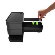 Mind Reader "Eclipse" 24 Capacity Single Serve Coffee Pod and Condiment Holder with Swing-Out Drawers, Black N4