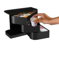 Mind Reader "Eclipse" 24 Capacity Single Serve Coffee Pod and Condiment Holder with Swing-Out Drawers, Black N5
