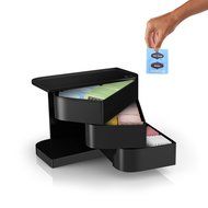 Mind Reader "Eclipse" 24 Capacity Single Serve Coffee Pod and Condiment Holder with Swing-Out Drawers, Black N6