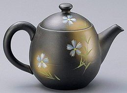 Yamakikai Egg Shape Nadeshiko Pot Black Kyusu(Japanese teapot)with a strainer 260cc GL1920 from Japan N2