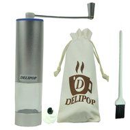 Delipop ES66 Manual Coffee Grinder Premium Stainless Steel With Adjustable Ceramic Burr 7.5inch Length Including... N11