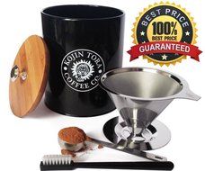 Premium Pour Over Coffee Dripper Set & Tea Maker Bundle - Improved Stainless Steel Paperless Reusable Coffee Filter...