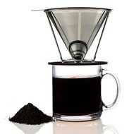 Stainless Steel Clever Coffee Dripper by Meltera, Makes Best Pour Over Coffee, Permanent & Reusable Cone with... N8