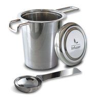 Stainless Steel Tea Infuser + Tea Scoop Spoon, Extra Fine Mesh Filter Loose Leaf Tea Strainer with 4.5 Inch Long... N6