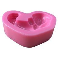 FLY Strong Arm Muscles Shape Silicone Cake Mold Fondant Lace Tools Bakeware,Pink N4