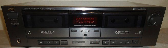 JVC TD-W207 Recordable Stereo Double Cassette Tape Deck With DDRP Dynamic Detection Recording Processor - Japan N5