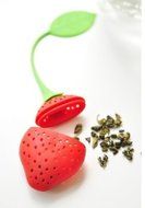 Red Cute Teapot Teacup Strawberry Design Silicone Tea Strainer Infuser Filter Bag Teabag Food Safety Silicone... N8