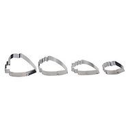 Sher FOUR-C 4pcs Stainless Steel Heart Peony Flower Biscuit Cake Cookie Cutters Baking Mould Cookie Fondant Decorating... N5