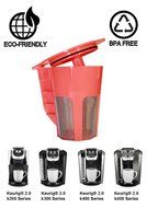 2 Pack Reusable Carafe K-Cup - Carafe Coffee Filter K Cup for Keurig 2.0 K200, K300, K400, K500 Series by Brew... N4